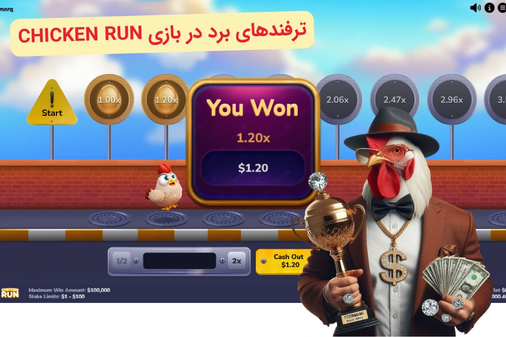 برد در بازی چیکن ران
